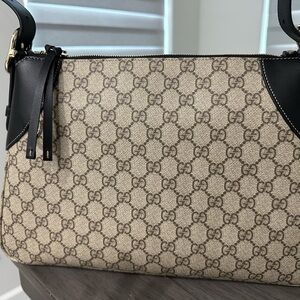 Gucci GG Emblem Medium Shoulder Bag AUTHENTIC